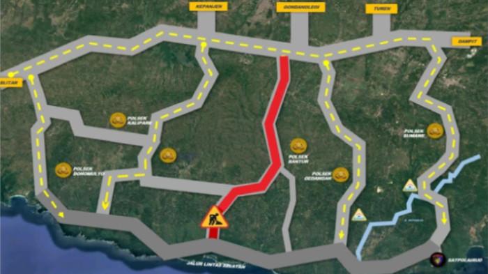 Dishub Kabupaten Malang Siapkan Jalur Alternatif Perbaikan Jalan Gondanglegi - Bantur