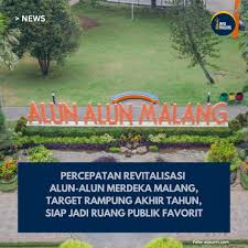 Revitalitas Alun-Alun Kota Malang Ditargetkan Selesai  Akhir Tahun 2024