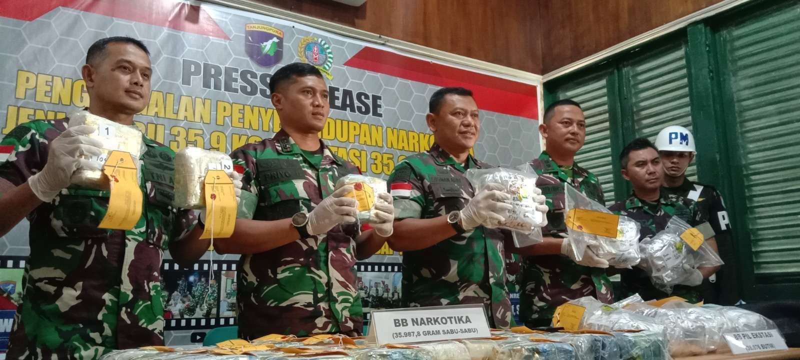 TNI Gagalkan Penyelundupan Ekstasi Puluhan Kilogram