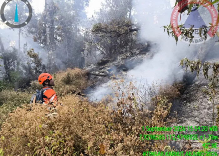 Karhutla Gunung Buthak Padam, Petugas Sisir Bara dan Evakuasi Pendaki