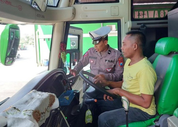 Polres Pasuruan Kota Lakukan Ramp Check Cegah Laka Bus