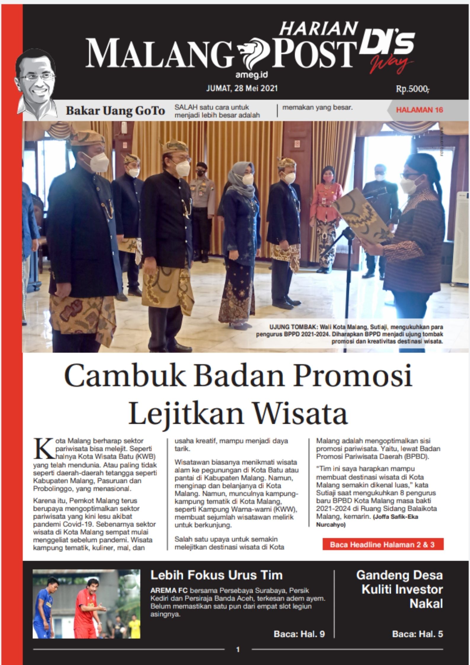 HARIAN DI’S WAY MALANG POST 28 MEI 2021