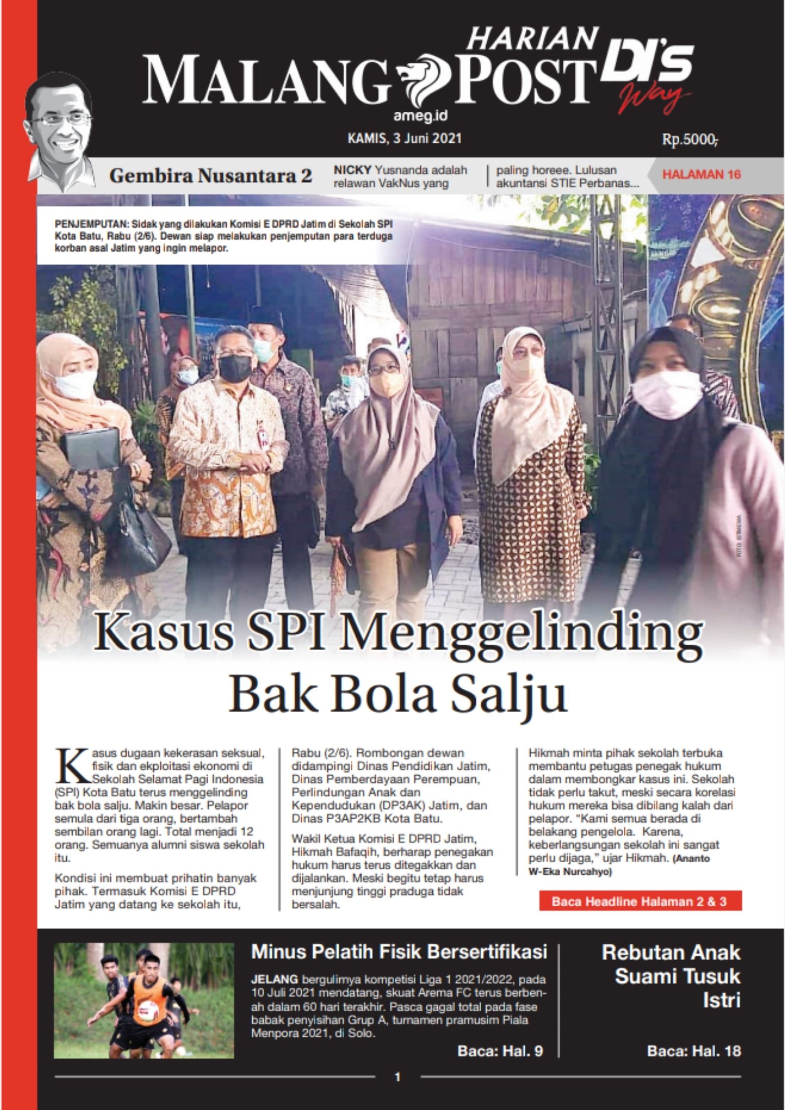 HARIAN DI’S WAY MALANG POST 3 JUNI 2021