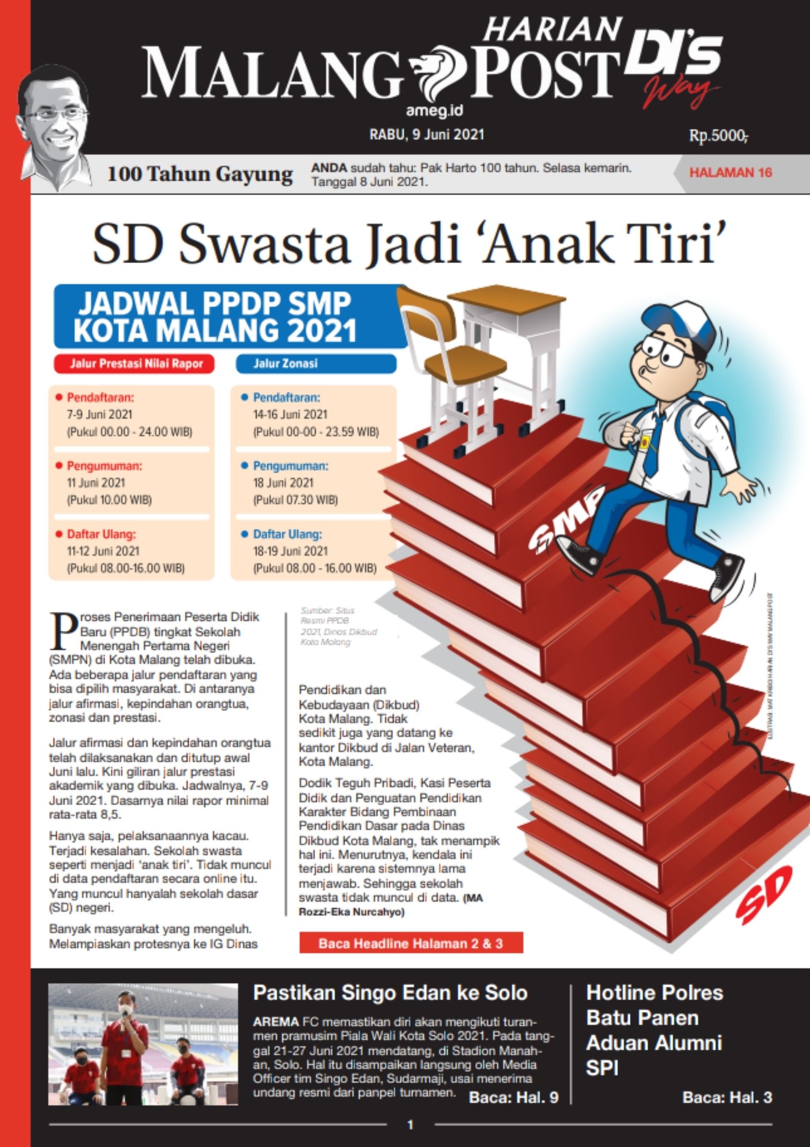 HARIAN DI’S WAY MALANG POST 9 JUNI 2021