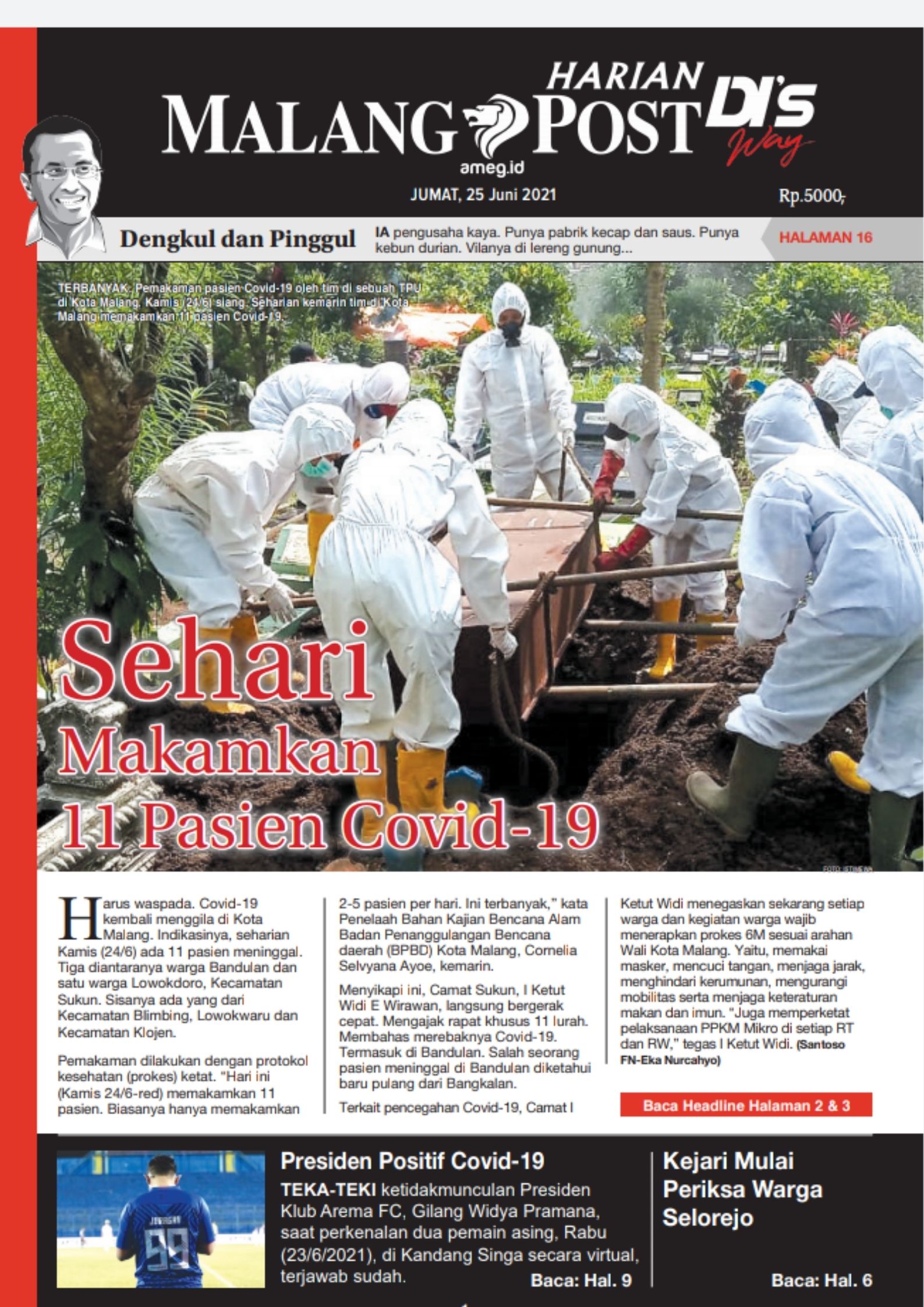 HARIAN DI’S WAY MALANG POST 25 JUNI 2021