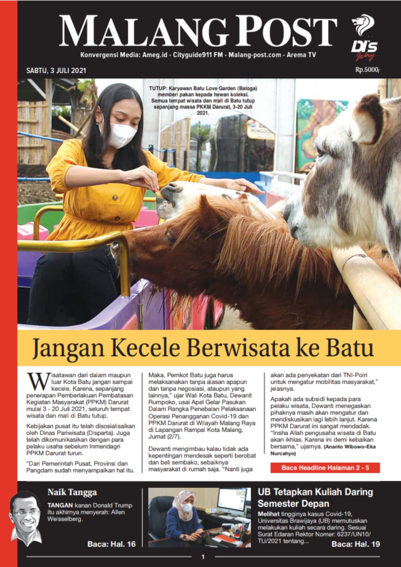 HARIAN DI’S WAY MALANG POST 03 JULI 2021