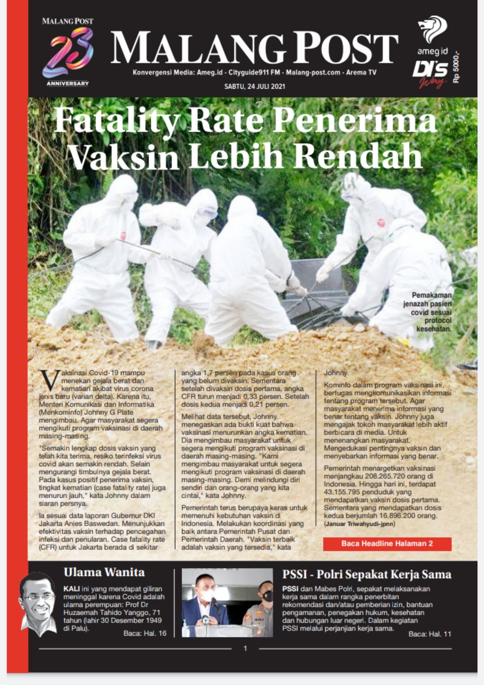 HARIAN DI’S WAY MALANG POST 24 JULI 2021