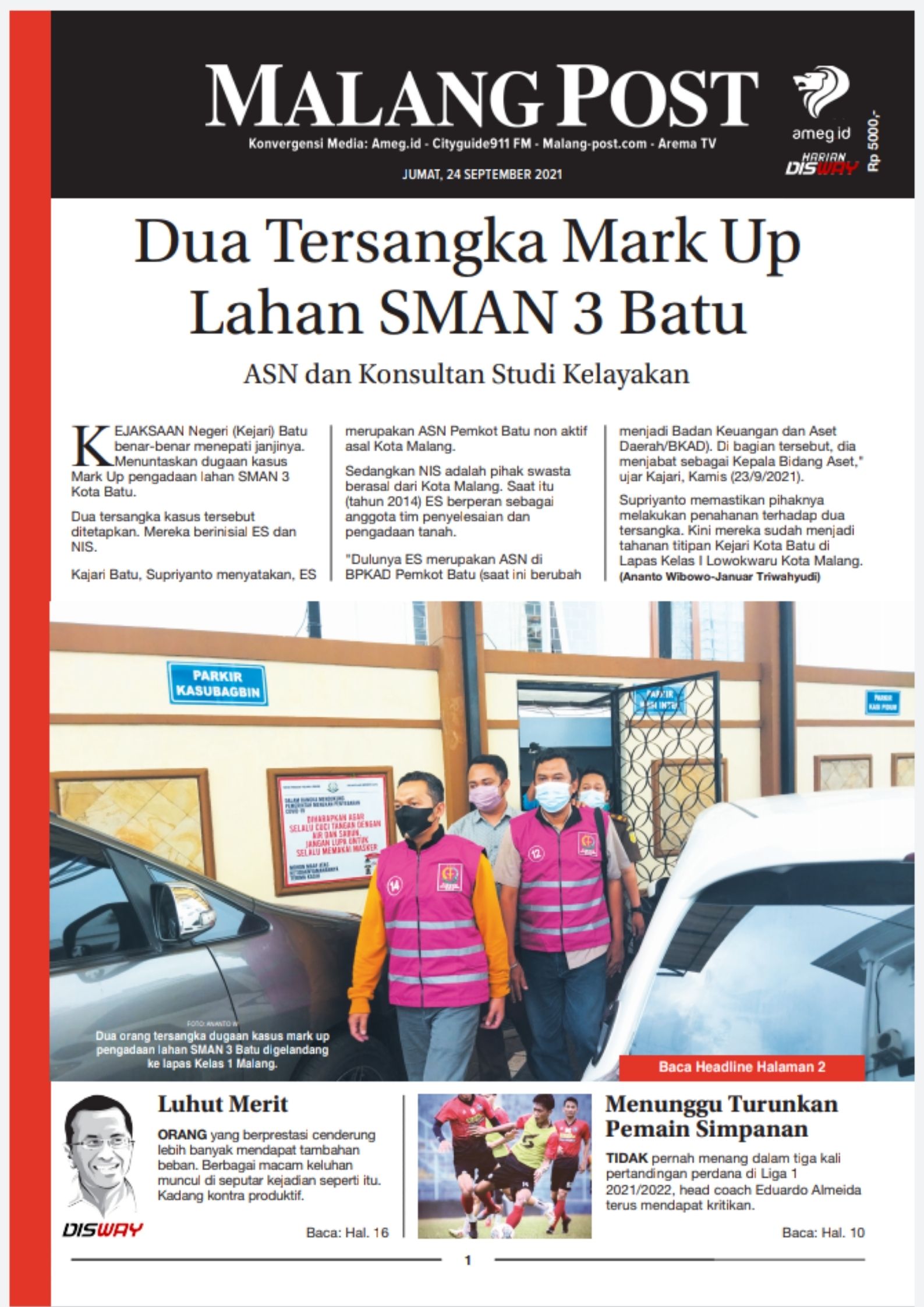 HARIAN DI’S WAY MALANG POST 24 SEPTEMBER 2021