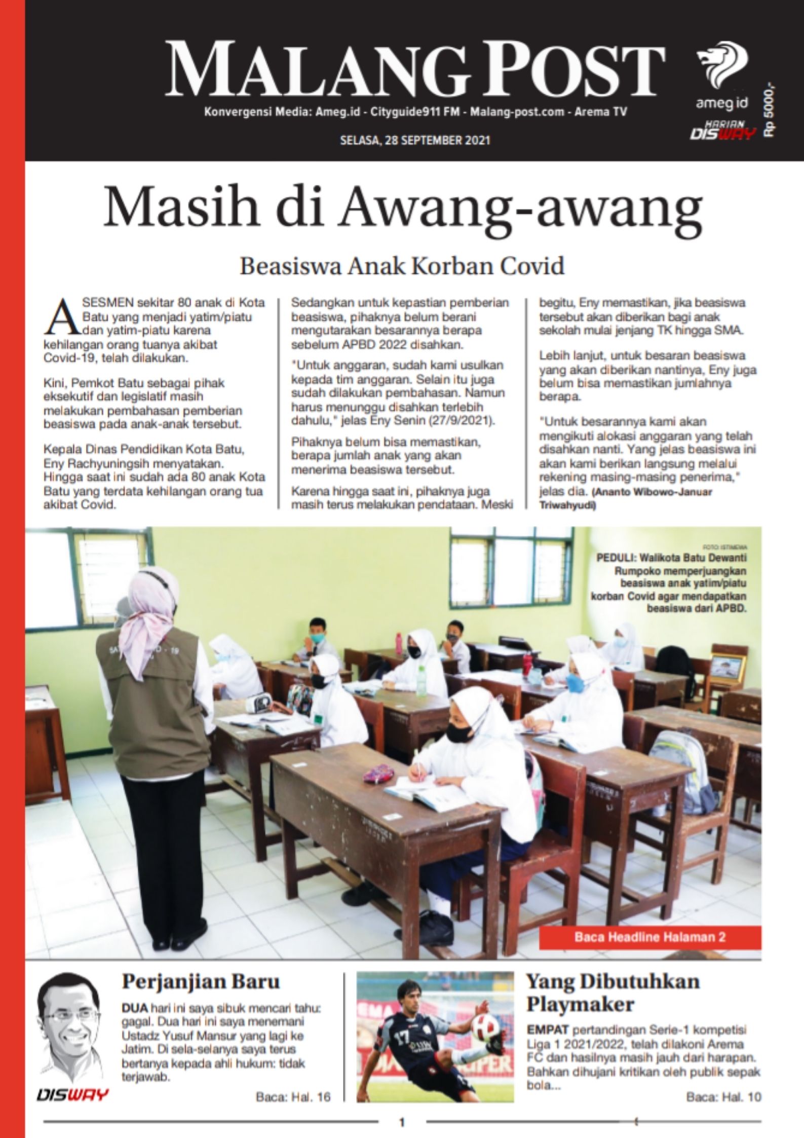 HARIAN DI’S WAY MALANG POST 28 SEPTEMBER 2021