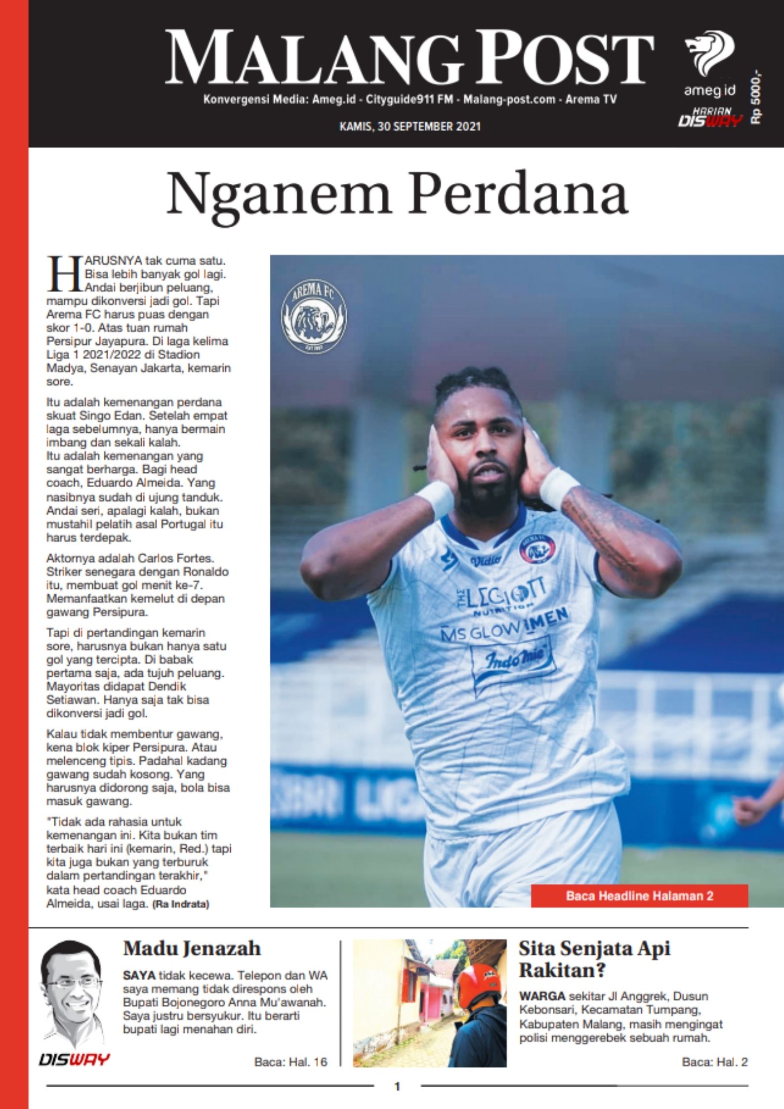 HARIAN DI’S WAY MALANG POST 30 SEPTEMBER 2021