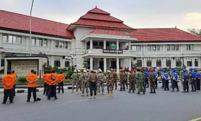 Kota Malang Dijaga Ratusan Personel Gabungan saat Nataru