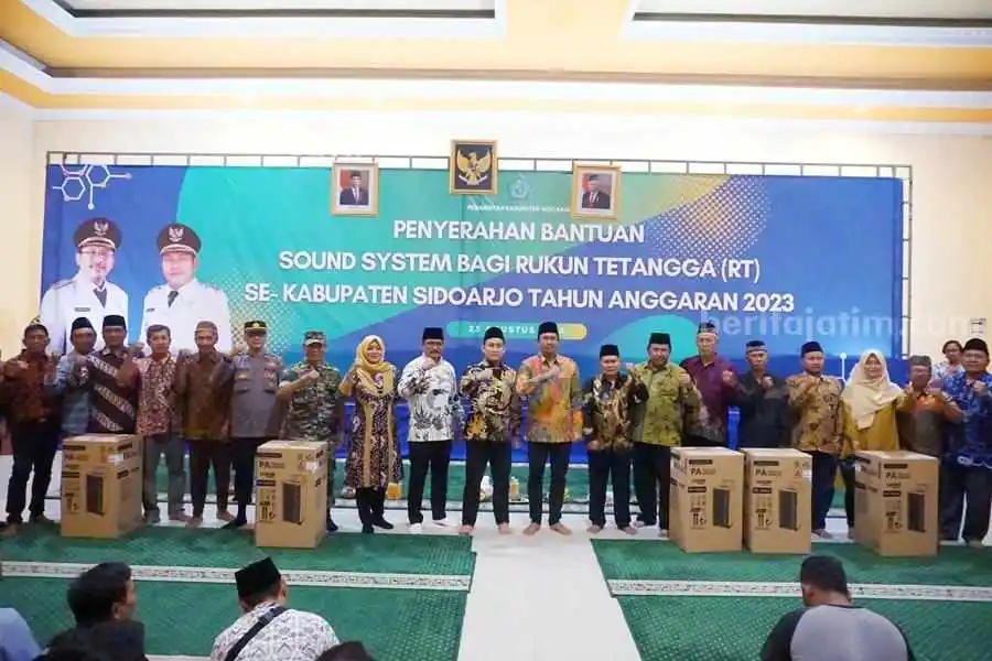 Ribuan RT di Sidoarjo Terima Sound System Gratis