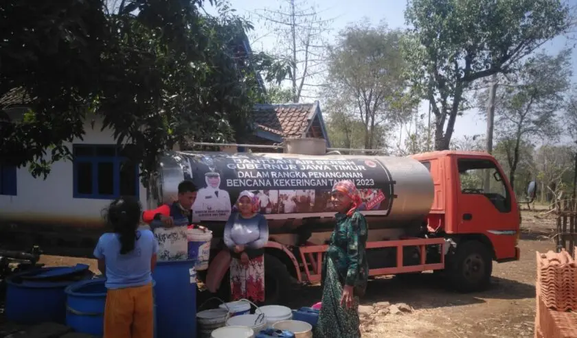 Sejumlah Desa Yang Dilanda Kekeringan di Probolinggo Sudah Di Distribusi Air Bersih