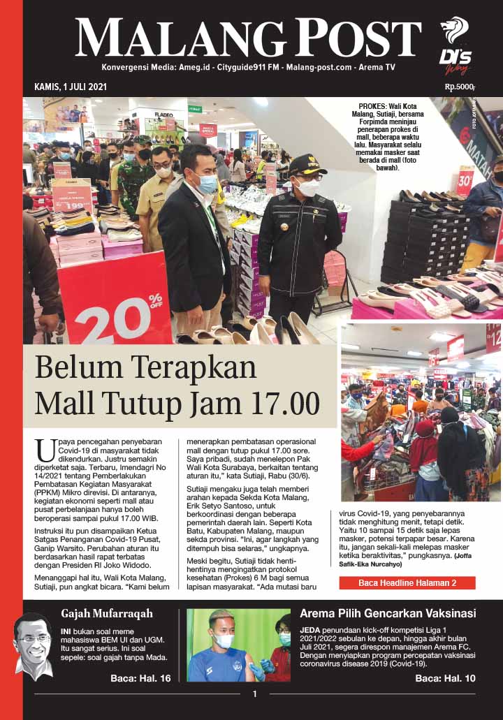 HARIAN DI’S WAY MALANG POST 1 JULI 2021