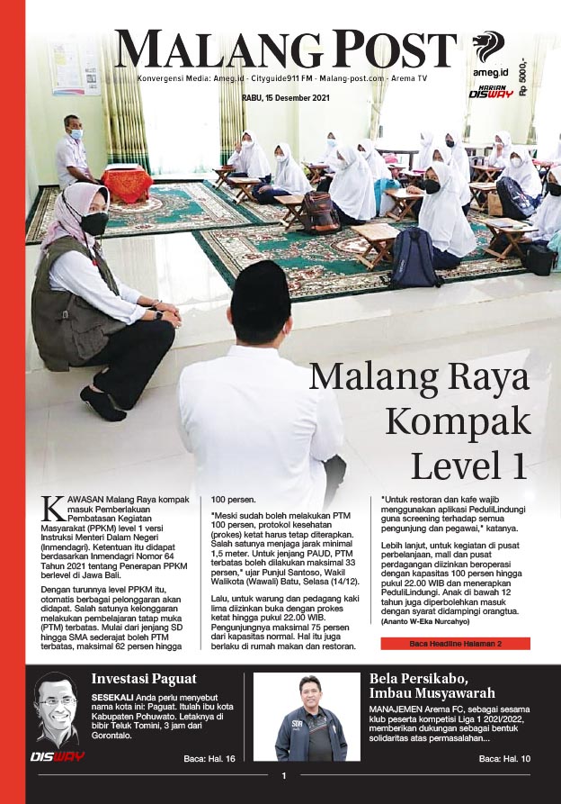 HARIAN DI’S WAY MALANG POST 15 DESEMBER 2021