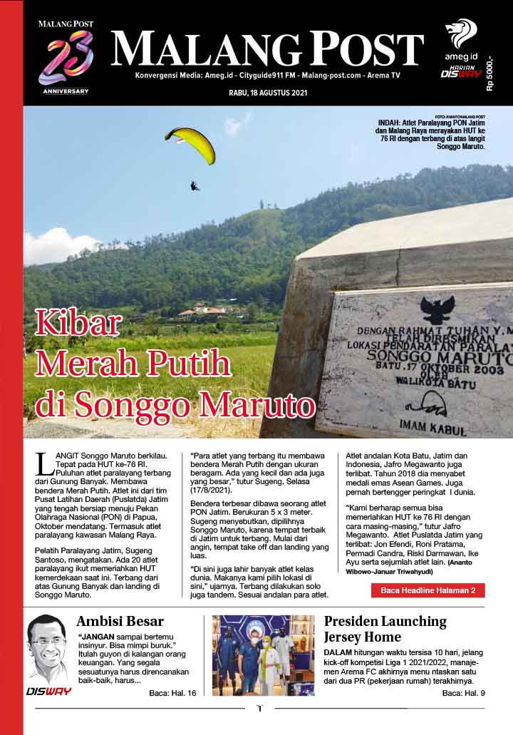 HARIAN DI’S WAY MALANG POST 18 AGUSTUS 2021