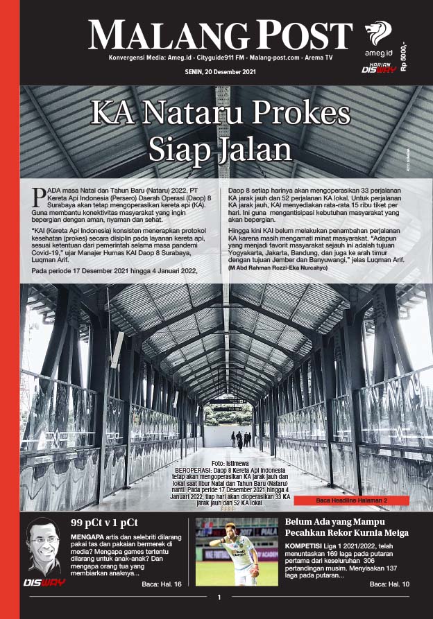 HARIAN DI’S WAY MALANG POST 20 DESEMBER 2021