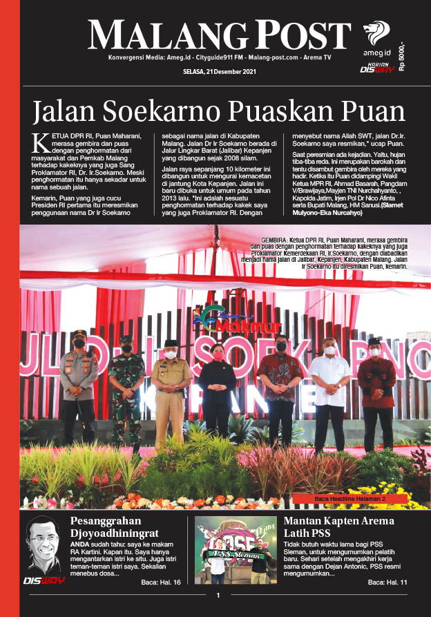 HARIAN DI’S WAY MALANG POST 21 DESEMBER 2021