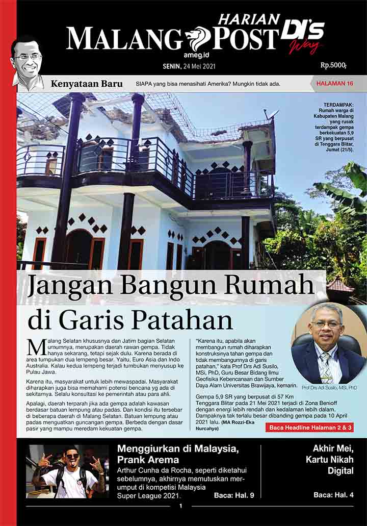 HARIAN DI’S WAY MALANG POST 24 MEI 2021