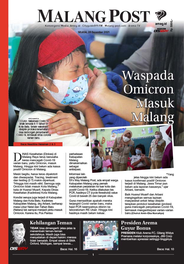 HARIAN DI’S WAY MALANG POST 28 DESEMBER 2021