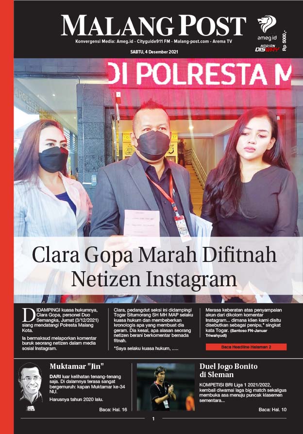 HARIAN DI’S WAY MALANG POST 4 DESEMBER 2021