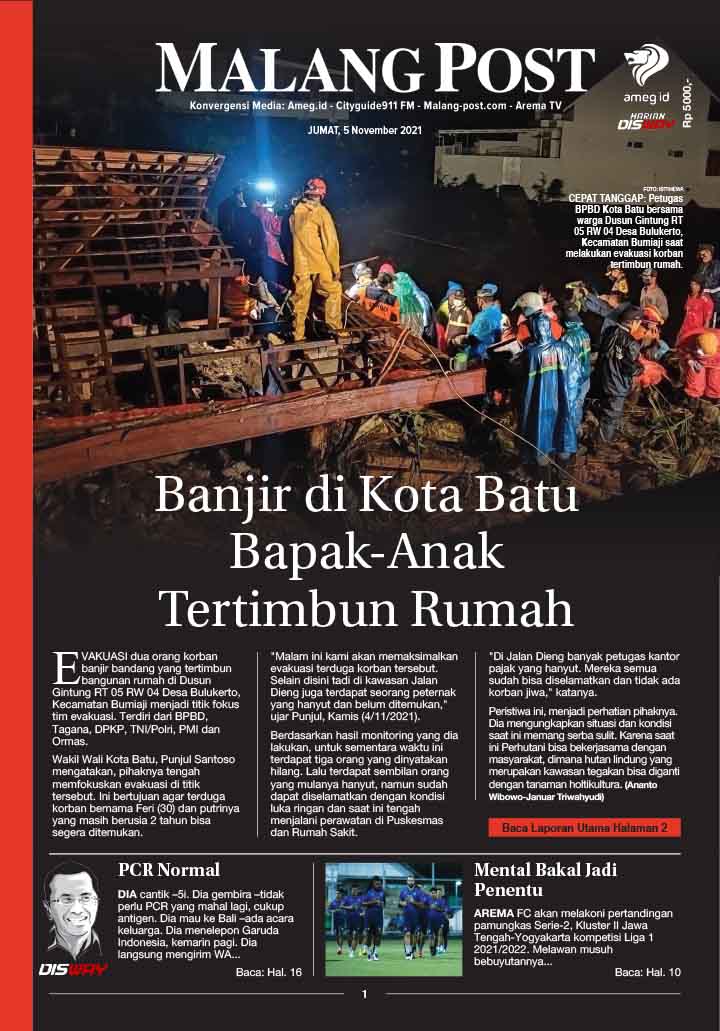 HARIAN DI’S WAY MALANG POST 5 NOVEMBER 2021