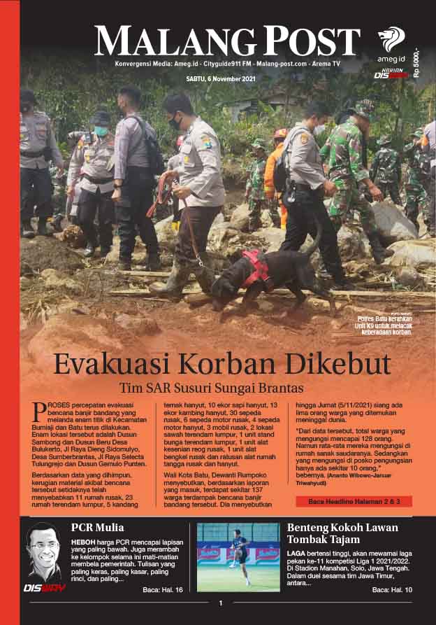 HARIAN DI’S WAY MALANG POST 6 NOVEMBER 2021