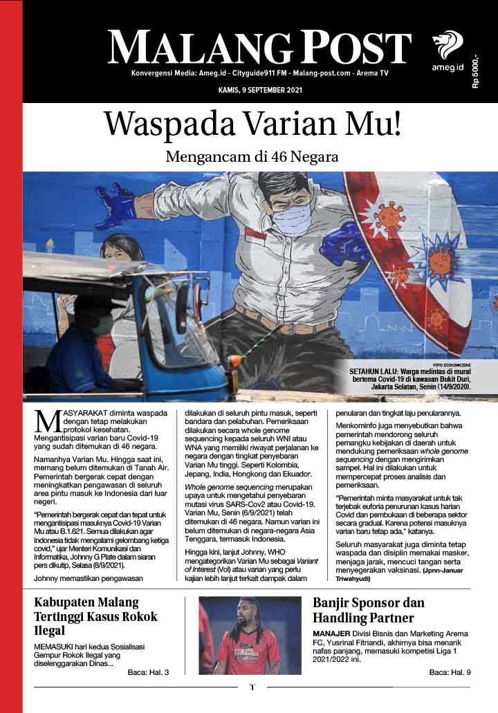 HARIAN DI’S WAY MALANG POST 9 SEPTEMBER 2021