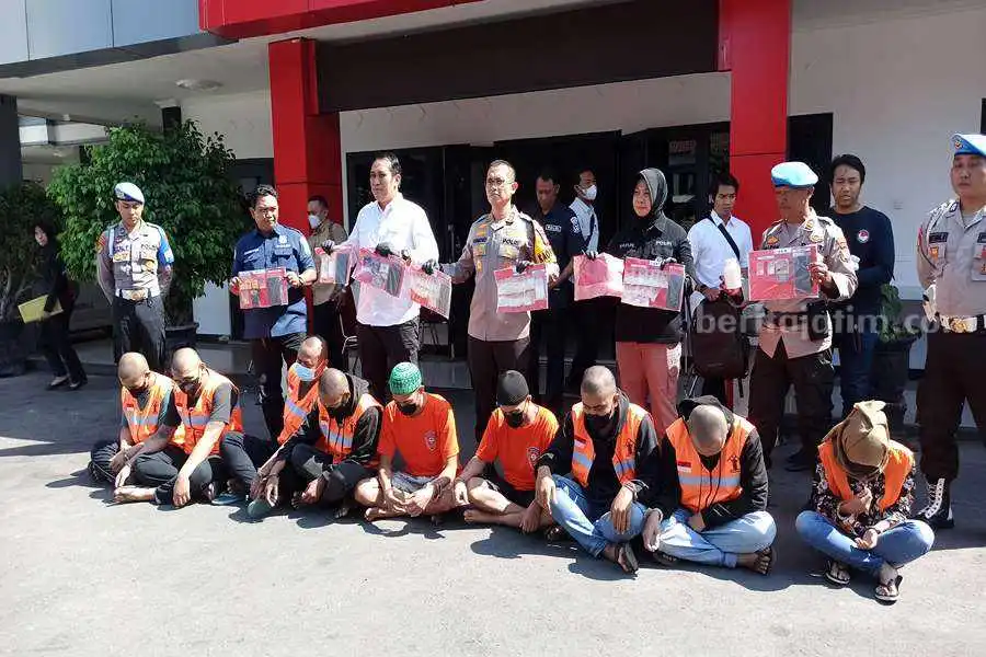 Ada 9 Pengedar Narkoba Yang Berhasil Ditumpas Dalam Operasi Tumpas Satresnarkoba Polres Ponorogo