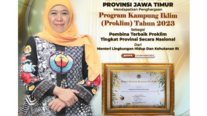 5 Tahun Berturut Turut Jatim Raih Penghargaan Pembina Proklim Terbaik