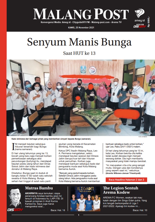 HARIAN DI’S WAY MALANG POST 25NOVEMBER 2021