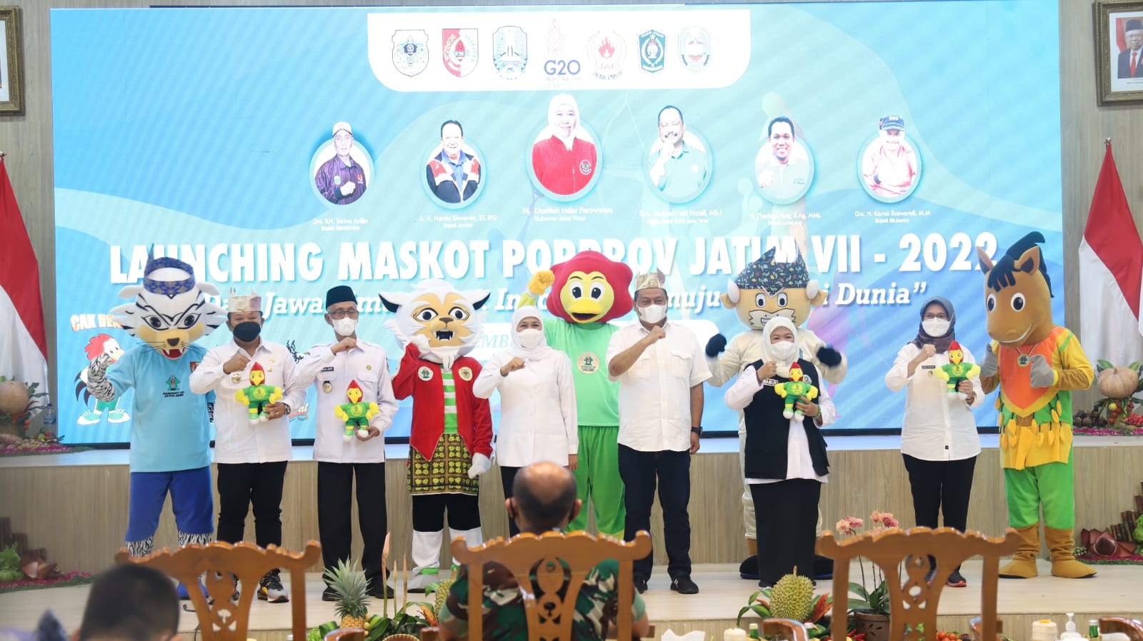 Khofifah Launching Maskot Dan Logo Porprov Jatim Viii