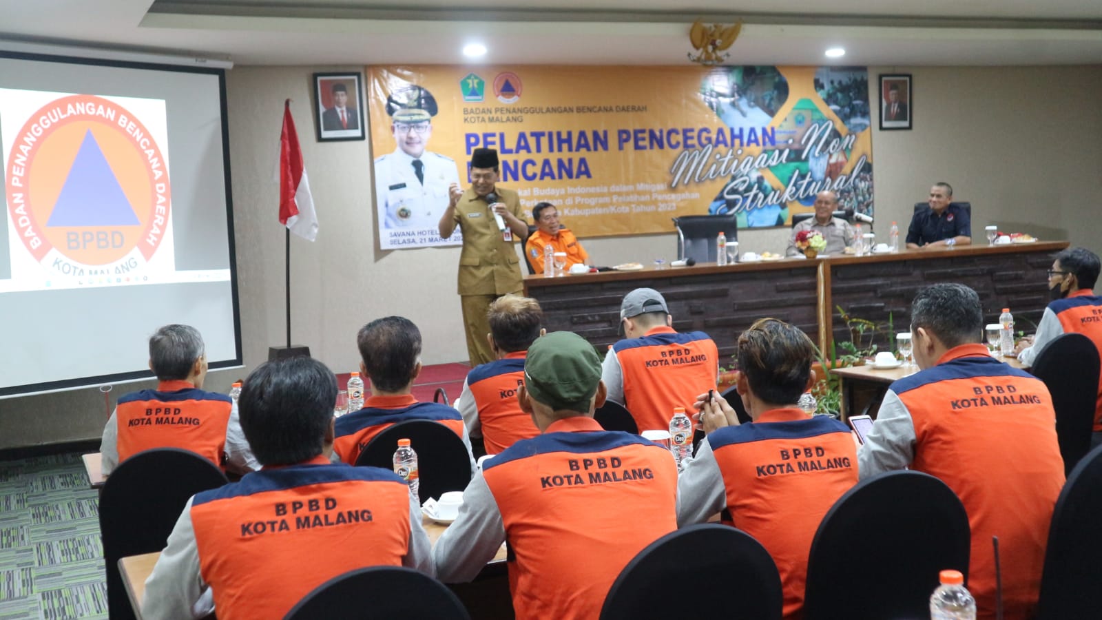 Puluhan Relawan Ikuti Pelatihan Mitigasi Bencana BPBD Kota Malang