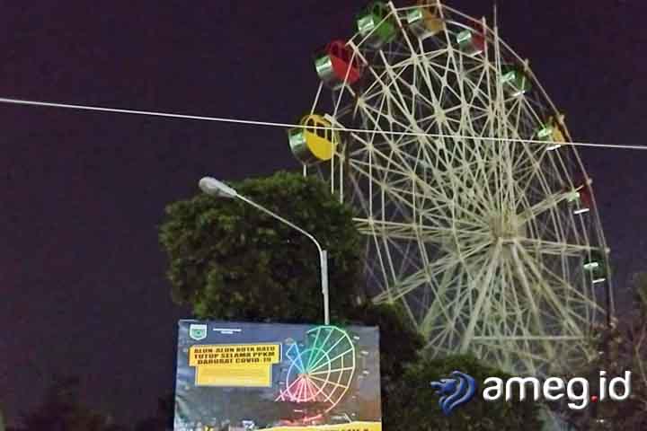 Sikap Tegas Satpol PP, Lampu Alun-alun KWB Dipadamkan