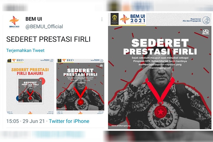 Setelah Jokowi, BEM UI Ngasih “Gelar Terhormat” untuk Firli