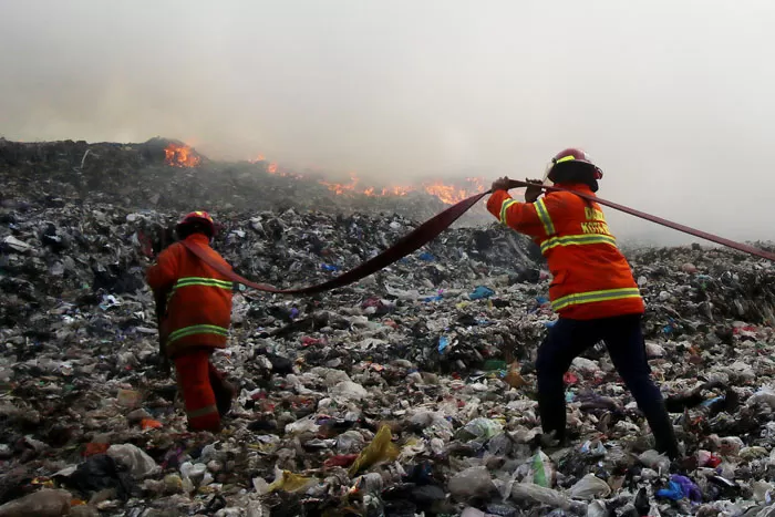 TPA Supit Urang Kembali Terbakar