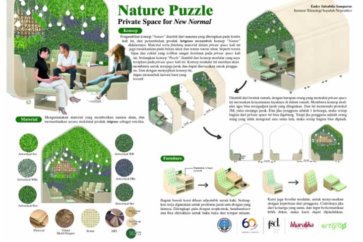 Ada Ruang Privat Berdesain Nature Puzzle
