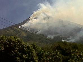 Kebakaran Di Lereng Gunung Agung Mencapai Ratusan Hektar 